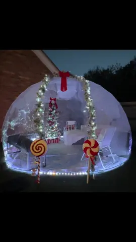 I built an outdoor christmas dome! ⛄️🎅🏻#foryoupage #foryou #christmas #outdoordome #igloo #christmasdome #decoratewithme #christmasdecorating #gardendome #outdoorchristmasdecor #redandwhitechristmas #christmastree #christmastreedecorating #homedecor #christmasinspo #christmastok #hometok  #christmastiktok #christmashouse #Outdoors #magical #outdoorliving #outdoorhomedecor #ConSantanderConecto 