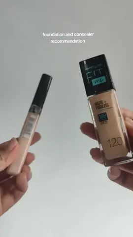 foundation and concealer reco #makeup #makeupreco #foundation #concealer #maybelline #maybellinefitme 