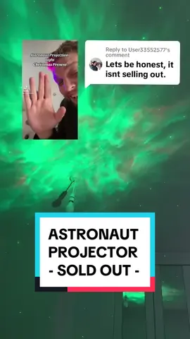 Replying to @User33552577 Lets be honest, the astronaut projection light has now sold out… I shall wait here with my projection light on, relaxing awating your apology 🤪 #Spotlight #astronaut #astronautlight #astronautprojector #BlackFridaySale #TikTokMadeMeBuyIt