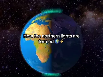 Aurora are colorful lights in the night time sky primarily appearing in Earth's polar regions. But what causes them? The culprit behind aurora is our own Sun and the solar plasma that is ejected during a magnetic event like a flare or a coronal mass ejection. This plasma travels outward along with the solar wind and when it encounters Earth's magnetic field, it travels down the field lines that connect at the poles. Atoms in the plasma interacts with atoms in Earth's upper atmosphere. This reaction produces the colorful lights we call aurora. #earth #sun #north #northpole #south #southpole #aurora #northernlights #Science #explain #explanation #interesting #cool #awesome #crazy #space #spacetok #sol #Astronomy #solarsystem #universe #learn #LearnOnTikTok #physics #edit #fypシ 