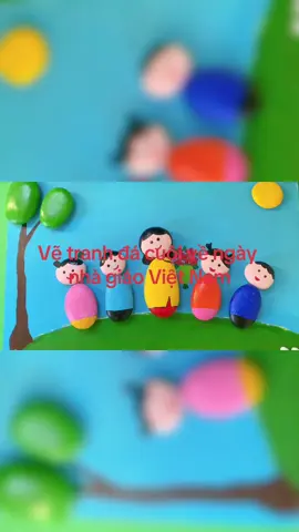 Chào mừng ngày nhà giáo Việt Nam 20/11 với bức tranh đá cuội tri ân thầy Cô với bông hoa tươi thắm! #ngaynhagiaovietnam2023 #quatangthayco #tranhdacuoi #soinghethuat #tranhsoida #thucong #handmade #tiemthucongongvang 