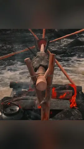 Survival in Ring Forest and Build Water Wheel #bushcraft #shelter #bushcrafting #build #building #outdoor #Outdoors #survival #camping 