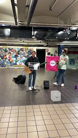 Caught @James Blunt performing ‘You’re Beautiful’ with @Augie Bello at the Port Authority subway stop today #subwaycreatures