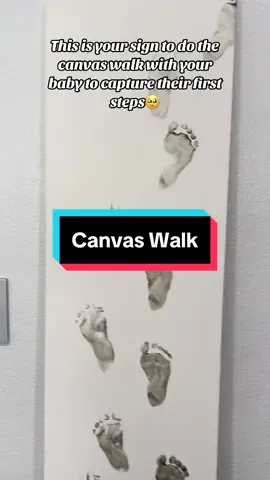 Thank you @Steph|Motherhood & Lifestyle🦋 for the idea! #babywalk #canvaswalk #babyfirststeps #babyboy #babyfirststeps #kidsoftiktok #MomsofTikTok #fyp #michaels #babyprints #art #crafts 