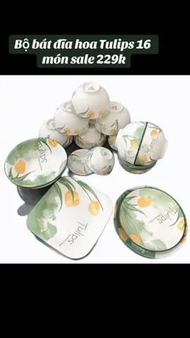 Bộ bát đĩa hoa Tulips! Cho những ai mê hoa tulips!  #batdiadep #giadungthongminh242 #giadungthongminh #giadungtienich #xuhuong 