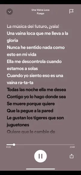 Una Vaina Loca - Fuego  #unavainaloca #fuego #paratiiiiiiiiiiiiiiiiiiiiiiiiiiiiiii #fypシ #letrasdecanciones #lyricsvideo #spotify 