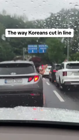 The way Koreans cut in line  #foryou #fyp #Korea #funny #korean #boy #car #cars #cuttingoff #cuttingin 