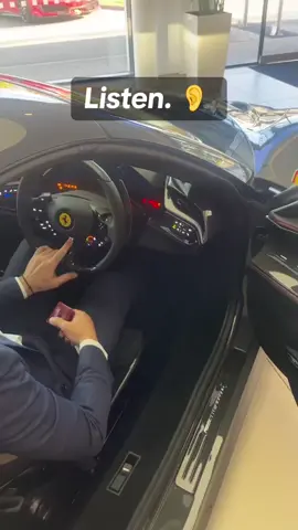 Listen to that noise 😮‍💨  Starting the Ferrari SF90 Spider 🕷️ 🐎  First it’s all quiet, then 😳  #ljprestige #ferrari #spider #cars #noice #follow #ferrarisf90spider #engine 