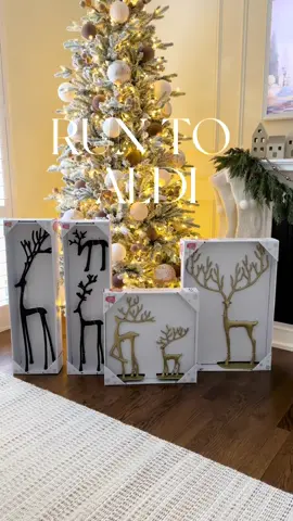 RUN to @aldiusa! The Pottery Barn dupe reindeer are back!! They just dropped in stores yesterday. 🦌 This year, they are better than ever. I will admit that the smaller bronze one is not as great looking as the version last year. 🦌🦌🦌 * * ✨Follow @simplystagedandstyled for more home decor and styling tips. Follow me on @shop.ltk to shop my favorite finds. ✨ * * * #myholidayhome  #aldifinds  #potterybarnstyle  #christmasfind  #christmasdecor  #tistheseason  #christmasinspo  #homeinspo  #aldi  #aldiusa  #budgetfriendly  #dupe #aldi #aldiusa  #budgetfriendly  #dupe  #potterybarn  #reindeer #christmas2023 #christmasinspiration  #christmasdecor  #dealsandsteals  #momblogger  #christmasdecor  #neutralchristmas  #aldihaul @ALDI USA 
