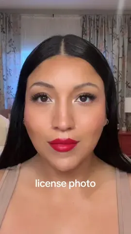 License photo slay mama ❤️‍🔥  #redlip #licensephoto #contour #latina #license #passportphoto #naturalglam 