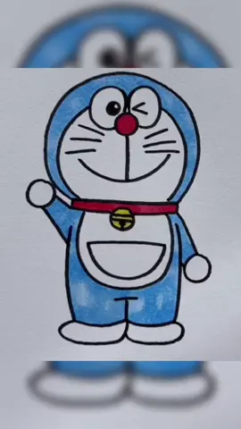 How to draw a simple doraemon #fypシ #kidstiktok #easydrawing #LearnItOnTikTok #doraemon 