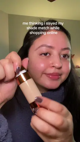 Welp 🤠 it’s much more yellow in person vs how it shows up on camera 😁 #relateable #makeupblooper #makeupbehindthescenes #makeupgrwm #foundationfail 