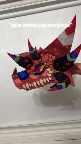 i swear one day or another #dragonpuppet #paperdragon #cardboarddragon 