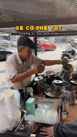 Có 1 xe cà phê vợt lặng lẽ và bình dị giữa nhịp sống tấp nập của Sài Gòn #coffee #cafe #caphe #reviewcafe #saigon #paophe #xuhuong #trending 