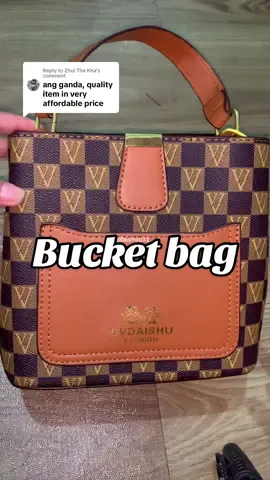 Replying to @Zhui Tha Kha true po super spacious pa and napaka classy pa 😉😍 perfect pang gift✨ #mumubags #bucketbag #slingbag #fyp #affordable #budolfinds 