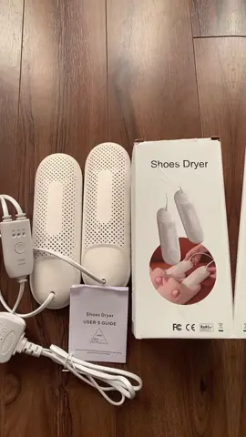 Goodbye wet soggy stinky shoes Hello Shoe Dryers !  This little gadget is an absolute lifesaver. Why did i not get one of these sooner.  This was gifted to me from a company via Amazon. If you search for Jinbeel Electric Shoe Dryer its £16.99 at the moment but you can apply a 10% voucher to it at checkout.  Simple to use. Just pop the gadget in each of the shoes/trainers/walking boots etc press the timer button for 4 8 or 12 hours and just let it heat up. Heats up quickley and these boots were dry in a few hours. Switches off automatically.  Why not pop them in your slippers to have them nice and toasty for you in an evening, or pop them in your shoes before going hiking, going to watch football matches to keep your feet nice and cosy. These are just perfect!  They are super handy for taking on outdoor adventure holidays. I will be taking these on our caravan holidays as we like to get out and about in all weathers. Lighweight and portable! #wetshoes #wet #dampshoes #walking #adventuretime #adventure #holiday #ukholidays #rain #raining #walkingboots #football #foryoupage #footballboots #footballboots⚽️👟 #footballbootscheck #dryshoess 