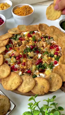 The show shopper for this Diwali This Papdi Chaat Board is gonna steal the show and you are gonna leave a lasting impression on the guest  Here is what all you need: For the Hung Curd: Salt and Sugar For the assembling: Hung curd 1 small Chopped onion 2 boiled Potatoes 1 tbsp tamarind Chutney 1 tbsp Green Chutney 1/2 tbsp Aloo bhujiya 1/2 tosp Bundi 1/2 tbsp Pomegranate 1 crushed Golgappa Coriander leaves For the seasoning: Salt Chilli Powder Chaat Masala (chaat, papdi chaat, diwali special, diwali recipe, chaat board, easy recipe, quick recipe, snack idea, diwali snack idea, chaat recipes, diwali party, chaat platter, indian street food, spicy food, diwali snack) #Recipe #indianrecipes #indianfood #chaat #papdichaat #chaatboard #diwalirecipe 