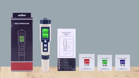 #เครื่องวัดคุณภาพน้ำดื่ม #เครื่องวัดคุณภาพน้ํา เครื่องวัดคุณภาพน้ำดื่ม 5-in-1 วัดค่าน้ำ PH EC SALT TDS TEMP ตัวทดสอบคุณภาพด้วย TDS meter อุณหภูมิ สำหรับการปลูกผักไฮโดรโปนิก , สระว่ายน Emperature Meter Digital Water Quality Monitor Tester for Pools, Drinking Water, Aquariums