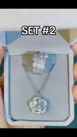 Which set would you prefer? Set 1 or Set 2? Let us know!! 💕💎💍✨#innogemslooks #moissanite #foryoupageofficiall #foryourpagetiktok #s925sterlingsilver #necklace #rings 