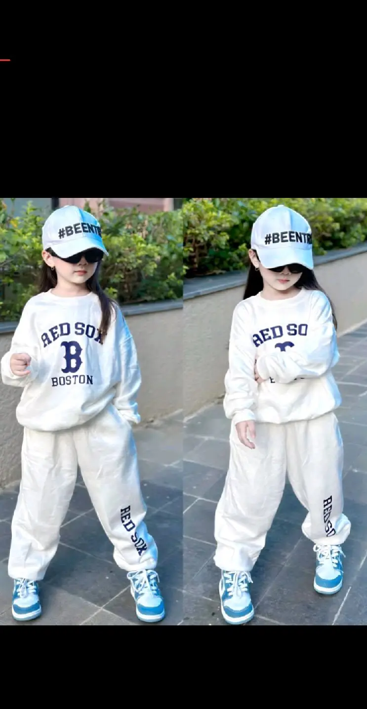 Bộ nỉ thu đông cổ tròn red sox boston cho bé 8-38kg. mua hàng ở link bio