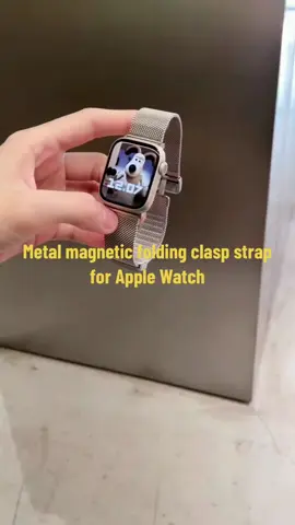 Metal magnetic folding clasp strap for Apple Watch #applewatch #iwatchseries #watchband #iwatchserie8 #applewatchstrap #applewatchultra #ultra49mm #applewatchband #applewatchs9 #smartwatch #smartwatchaccessories #D11 #tiktokshopcrossborder_seasales #fyp #CapCut 