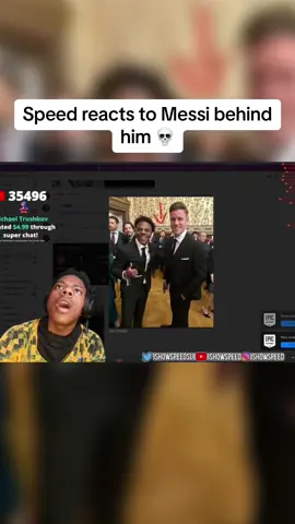 Messi sitting behind speed #fyp #ishowspeed #foryoupage #speed 