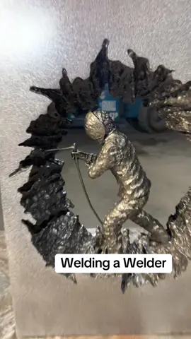 Welding a Welder w/ @ESAB North America  #esab #teamesab #metalart #metalsculpture #welding #welder #weldedart 