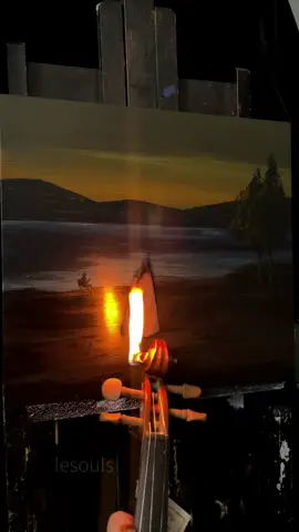 Using fire to drawing     #painting #art #creativity