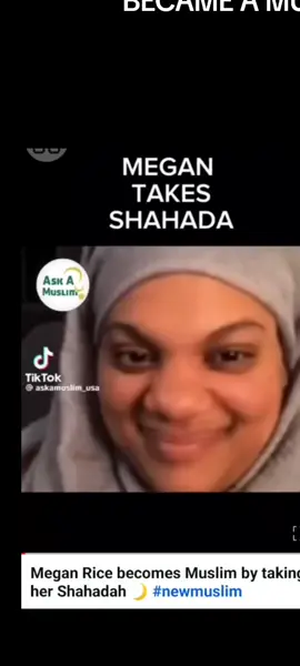 AMERICAN TIKTOKER  MEGAN RICE TAKES SHAHADA  MOVED BY VIDEOS OF PALESTINIANS AND THEIR FAITH TO ALLAH SWT #freepalestine🇵🇸❤️🇵🇰❤️  #Gaza  #NOTOGENOCIDE  #islamic_video 
