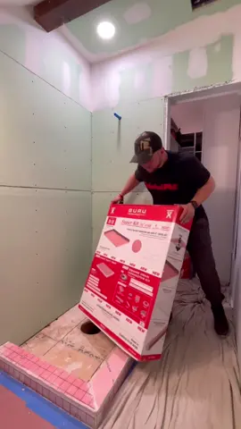Full @GURU.USA shower system install, always start witht the pan first and than do the walls next. #remodel # @PlaceForPros is stocking this system! #entrepreneur #tipsandtricks #HomeImprovement #work #tool #DIY #BathroomRemodel #homeimprovement #interiordesign #Home 