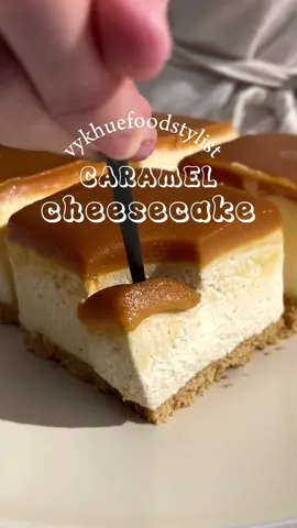 Caramel Cheesecake ngọt ngào. #vykhuefoodstylist #LearnOnTikTok #ancungtiktok #vtvcab 