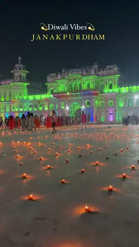Beauty of Janakpur: Beautifully decorated Janaki Temple with more than 21,000 diyas and colourful lights during Laxmi Puja today. ❤️
