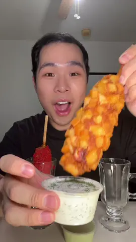 KOREAN CORN DOG 🐶 #food #snack #mukbang #yummy #fastfood #foryou #cheese #yum 