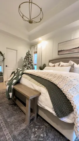 Our Neutral Bedroom🤍🤎🖤 I recently did a makeover in here and got rid of the grey, added this creamy white (alabaster white hy sherwin williams) and DIY’ed the double board and batten panel wall.  Love how bright and airy it is now! #neutralbedroom #neutralhome #neutraldesign #bedroomdesign #modernorganic #organicmodern #organicmodernhome #bedroomstyle #boardandbatten #wallpaneling #accentwall #homediy 