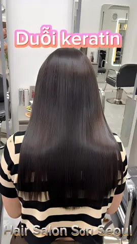 Duỗi hơi nước kết hợp phục hồi keratin siêu siêu bong mềm nhoa chị em♥️#tocđep #xuhuong 