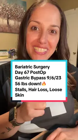 Bariatric Surgery Day 67 PostOp - 56 lbs down - WLS Success | Hair loss and loose skin are two things we all get nervous about and in some cases, prevents people from having surgery in the first place. I hope this video helps encourage you and explains why hair loss and loose skin DID NOT stop me from having the surgery that gave me my life back and it shouldn’t stop you either. Gastric Bypass 9/6/23 2 months postop Bariatric hair loss Hair loss Hair thinning Bariatric Stalls Bariatric Loose Skin Bariatric motivation Gastric bypass postop Bariatric tips WLS motivation Weight loss surgery Gastric bypass surgery WLS transformation Weight loss progress #bariatrichairloss #bariatrichairlossisreal #howtopreventbariatrichairloss #wlshairlosspreventation #weightlosssurgeryhairloss #gastricbypasshairloss #looseskincheck #weightlosslooseskin #weightlossstalls #bariatricstalls #bariatricstall #bariatrictipsandtricks #bariatricmotivation #wlsmotivation #vsgmotivation #gastricbypassmotivation 