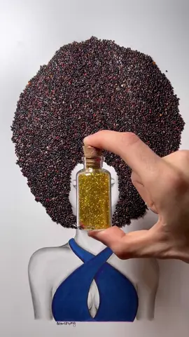 Quinoa Hair! ✨🤩 #art #creative #afro 