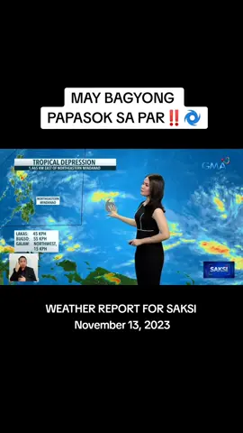 Bagyo / Weather Update as of Nov.13 ‼️🌀 #bagyo #bagyongkabayan #gmaweather #gmanetwork #weatherpresenter #weathertoday #weatherforecast #weatheroutlook #bagyoph #jelawat #par #fyp #weatherupdate #weathergirl #amihan #november #saksi #news #shearline #ulatpanahon #storm #typhoon #tropicalcyclone 