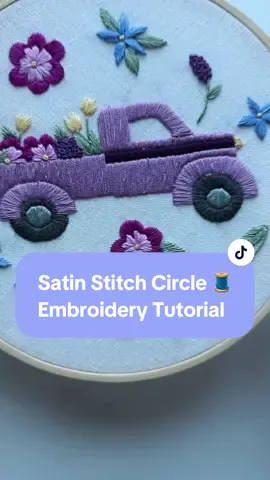 Here’s a technique I figured out over time to create satin stitches in a circle. I use this technique for a lot of the wheels I create in my patterns. I hope it makes sense! 😅 #embroidery #stitchinglover #tiktokembroidery #embroidertok #embroiderytiktok #stitchtok #crafttok #etsyseller #etsyselleroftiktok #satinstitch #dmcthreads #embroiderytutorial 