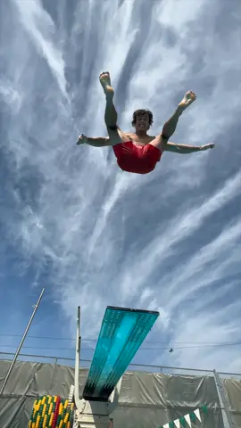 Diving board stunt gone wrong 😱 @Dunking Devils Squad 