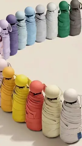 Mini ultra-light capsule sun umbrella with strong and windproof ribs. The umbrella cloth is sewn very firmly and will not shake. When you go out, you can put it in different bags. You no longer have to be afraid of forgetting to bring an umbrella when you go out.#ThatNewLookFeeling 