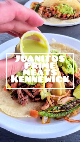 🌮 @juanitosprimemeats is definitely a Best of Washington taco spot. They offer prime wagyu beef tacos and kebobs to make your mouth water🔥 . FOLLOW ➡️ @Lappdaddyapproved // @Natalie❤️‍🔥 // @snoogins //  . 📍4812 w clearwater. Kennewick, Wa. . #bestofwashington #washington #washingtonstate #WA #wa #pnw #WASTATE #wacheck #WAcheck #seattle #easternwa #westernwa #wafood #explore #explorepage #reels #likeforlike #followforfollow #washingtonfoodie #foodinwashington #pnwfoodie #pnwfoodies #tricities #tricitieswa #tricitieswashington #washingtonfoodie #lappdaddyapproved