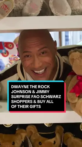 @The Rock and Jimmy surprise @faoschwarzofficial shoppers and buy all of their gifts for the holiday season! @Acorns #FallonTonight #DwayneJohnson #TheRock 