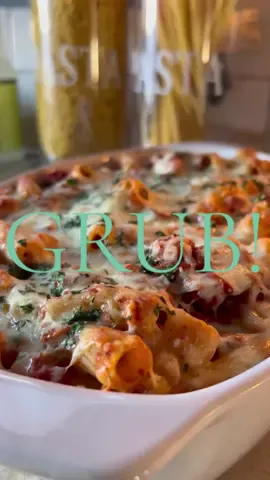 Baked Rigatoni with Ground Turkey & Turkey Italian Sausage!😋 #bakedrigatoni #dinner #pasta 