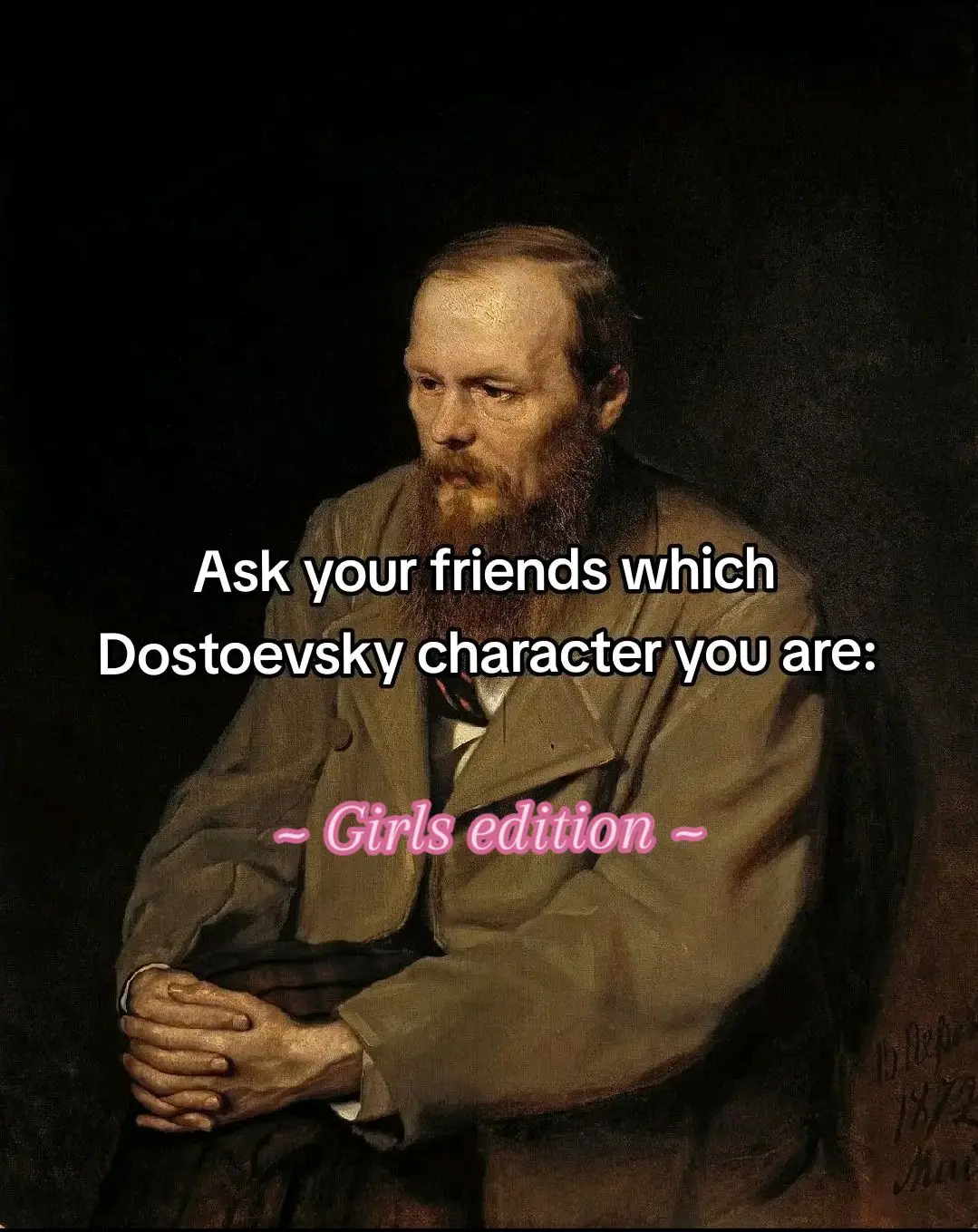 Characters from the following books: (in order) 1. White nights  2. A Gentle Creature 3. The Idiot 4. Crime and punishment  #dostoevsky #dostoevskyfyodor #crimeandpunishment #russianliterature #russianliteraturememes #raskolnikov #notesfromunderground #literallyme #literature #BookTok #book #fyp #foryoupage #whitenightsdostoyevsky #whitenights #fakegun 