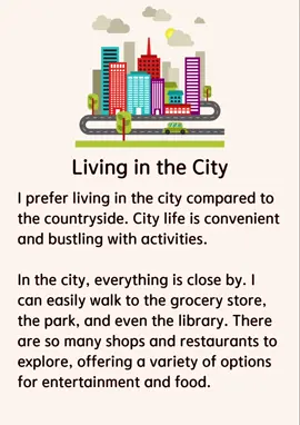 Living in the City #livinginthecity #citylife #inthecity #convenient #fyp #foryoupage #fory #english #englishlesson #learnenglish #englishstories #englishtiktok #dailyenglishpractice #dailyenglish #LearnOnTikTok 