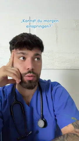 Aber sowas von fest! Wie oft springt ihr ein? 😂 #pflegehumor #einspringen #krankenpflege #pflegekräfte #viral 
