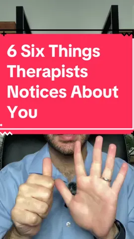 6 Things Your Therapist Notices About You. #therapytiktok #therapytok #therapysessions #therapysession #therapistsontiktok #therapists #therapist #tiktoktherapists #fyp #foryou #foryoupage 