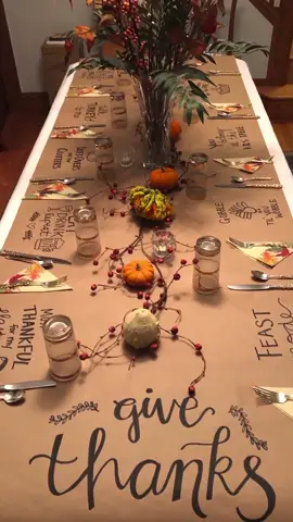 Thanksgiving Table Decor Idea!  I had fun coming up with funny thanksgiving sayings, and added a few famous quotes from our favorite movies!!🍽️ You could even personalize each spot to each person if you have assigned seats! Happy Thanksgiving! #thanksgivingdinner #thanksgivingtable #thanksgivingdecor #thanksgivingtablescape #tablesetting #tabledecorideas #thanksgivingtableideas #turkeydayideas #hostingideas #hostessideas #hostesswiththemostess #thanksgivinghostess #hostingthanksgiving #funthanksgivingideas #creativetable #dinnertabledecor #thanksgivingdiy