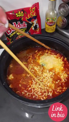 Buldak Ramen  is so customizable! Watch as I share a delicious recipe using the Buldak 2X Spicy Ramen, leftover grilled chicken, kimchi, green onions, garlic, seasonings, & monterrey jack cheese! #Recipe #MealIdeas #FoodReview #Buldak #Ramen #Foodies #leftoversrecipe #AsianFood #Spicy #FullRecipe #Soup #samyangnoodles #linkinbio #TikTokShop #BlackFriday #Noodles #CookingWithAmandaJones